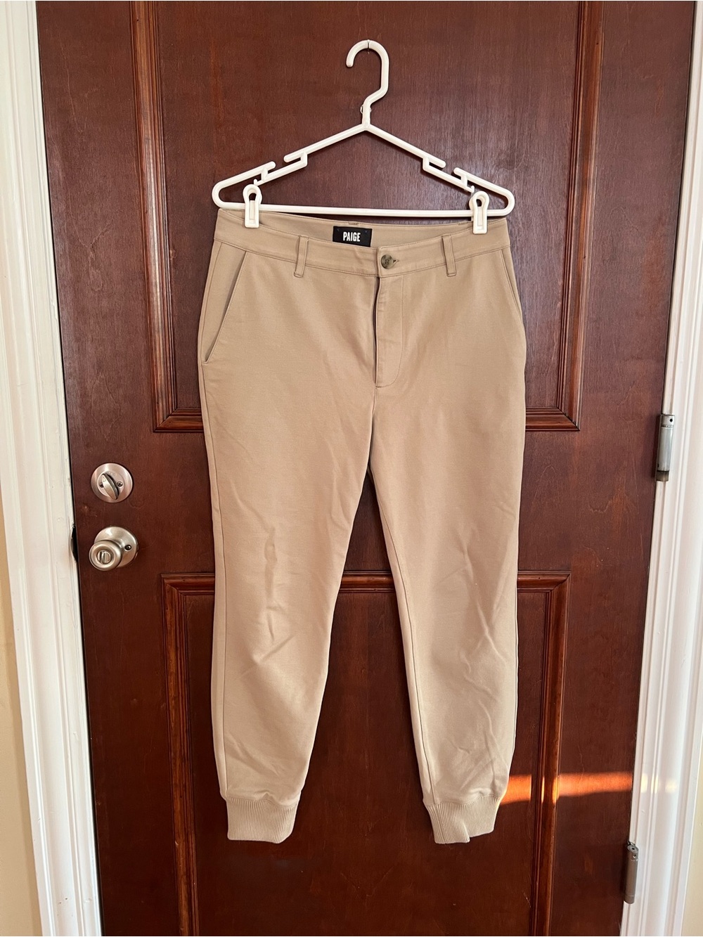 PAIGE Men's Beige/Tan Jogger Pants